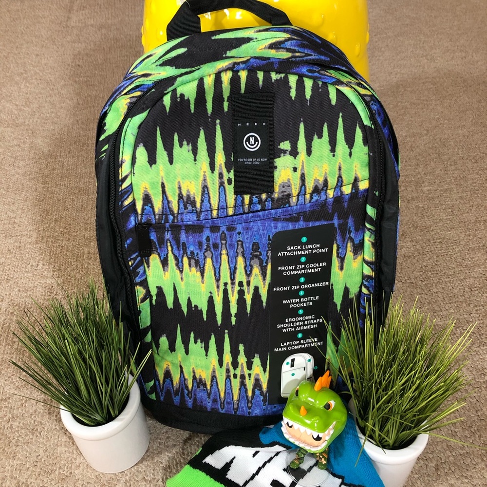 ‼️PRICE DROP‼️ NWT NEFF multicolor backpack.